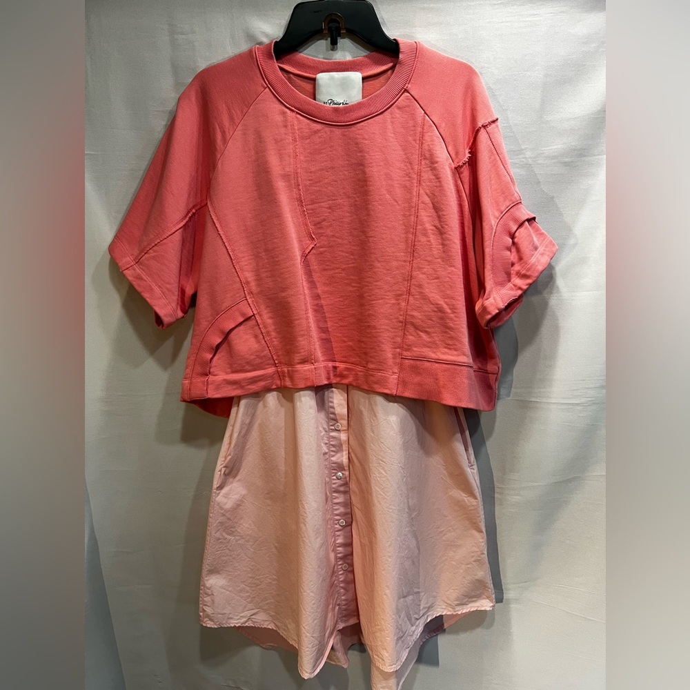 3.1 Phillip Lim Coral Pink Layered Dress